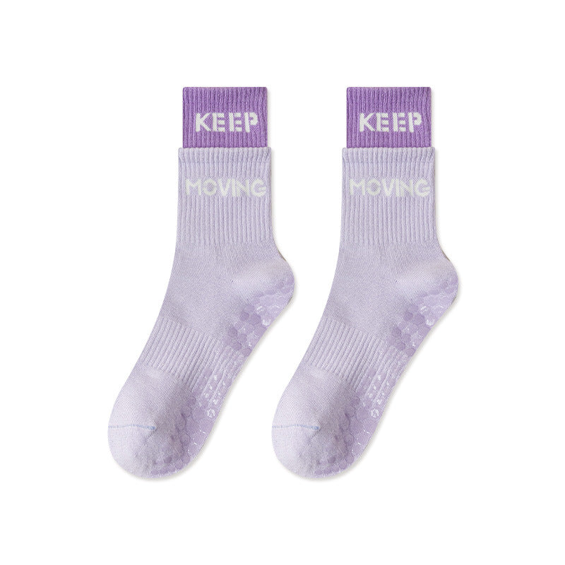 MTATMT 1Pair Yoga Socks with Grips for Women Non Slip Grip Socks