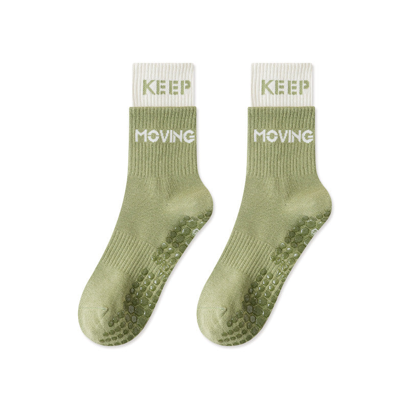 Yoga & Pilates Grip Socks  Women's Workout Grip Socks 3/8