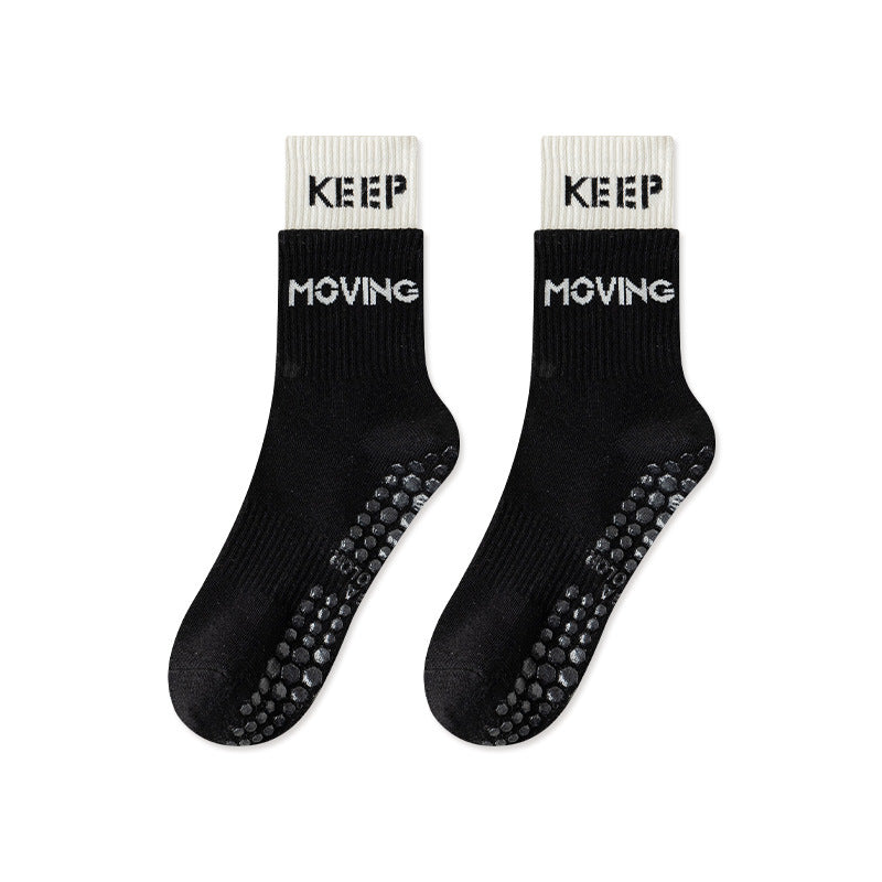 Women Yoga Socks Silicone Pilates Barre Socks Fitness Sport Sock Sports  Dance Slippers with Grips for Women Girls Supplies (Color : Dark Gray) 