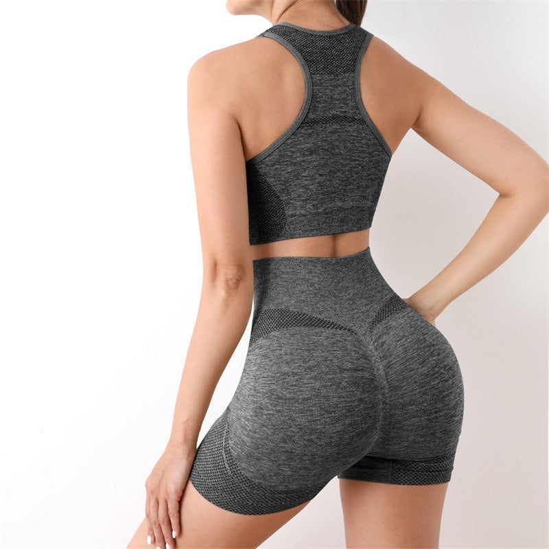 Gradient seamless yoga shorts Breathable tight gym shorts Women's