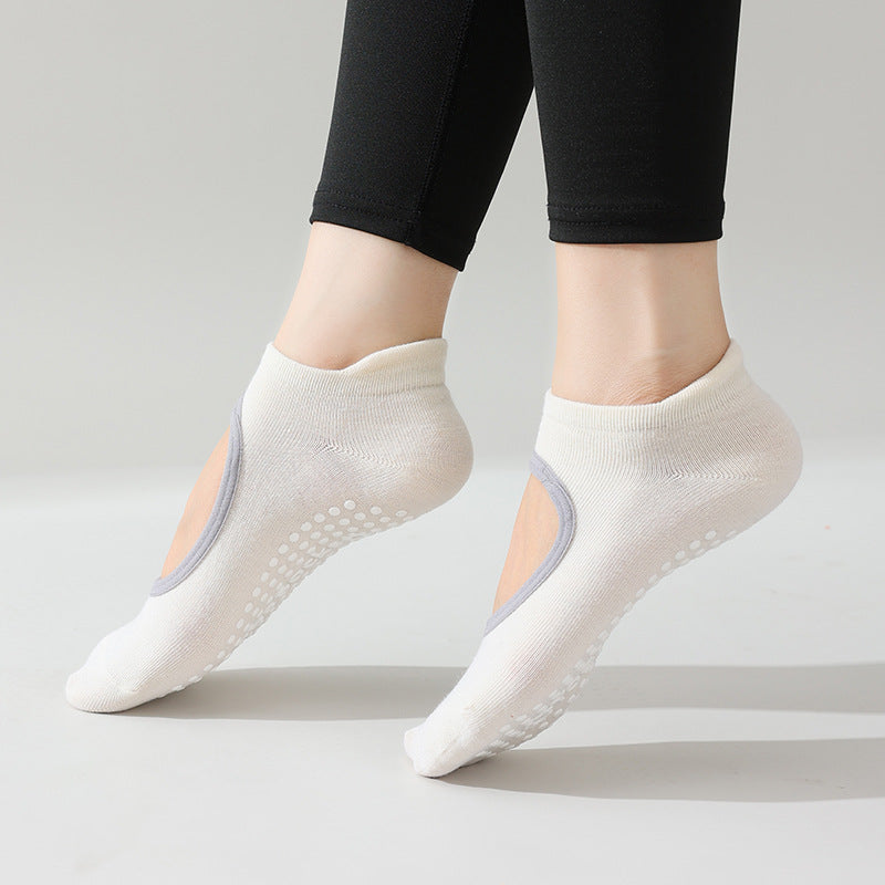 DRESP Ankle Socks for Yoga with anti-slip sole